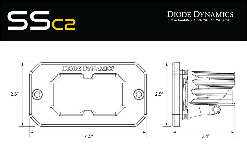 Diode Dynamics DD6430P Yellow LED Light Pods