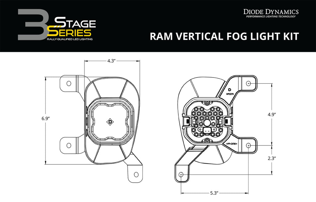 Diode Dynamics DD6672 White Fog Lights