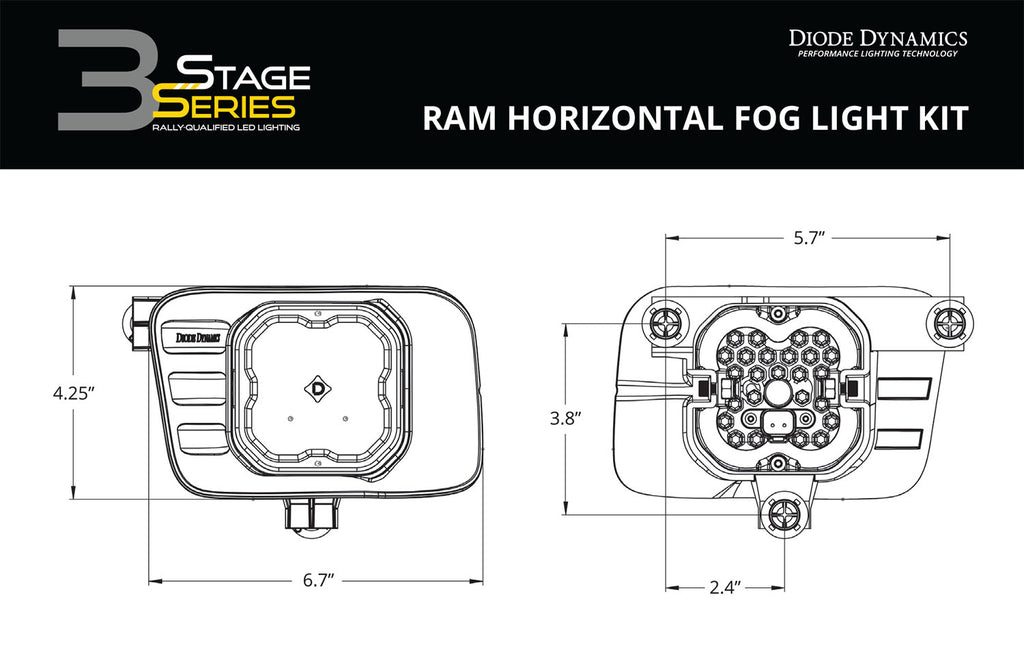 Diode Dynamics DD6679 White Fog Lights