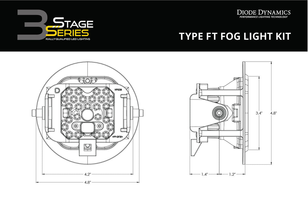 Diode Dynamics DD6693 Yellow LED Light Pods