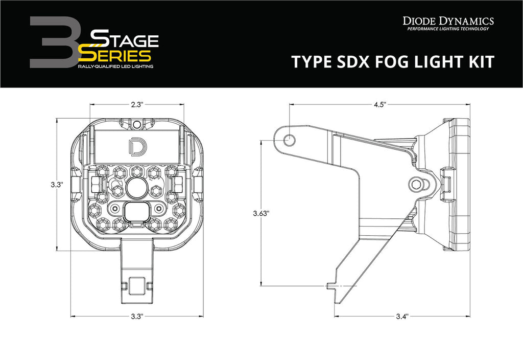 Diode Dynamics DD6703 Yellow LED Light Pods