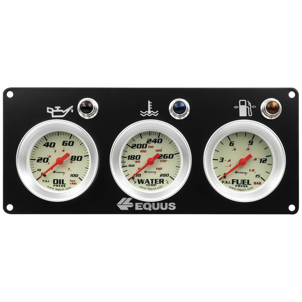 Equus E8401P 8000 Series Race Panel Gauge Set