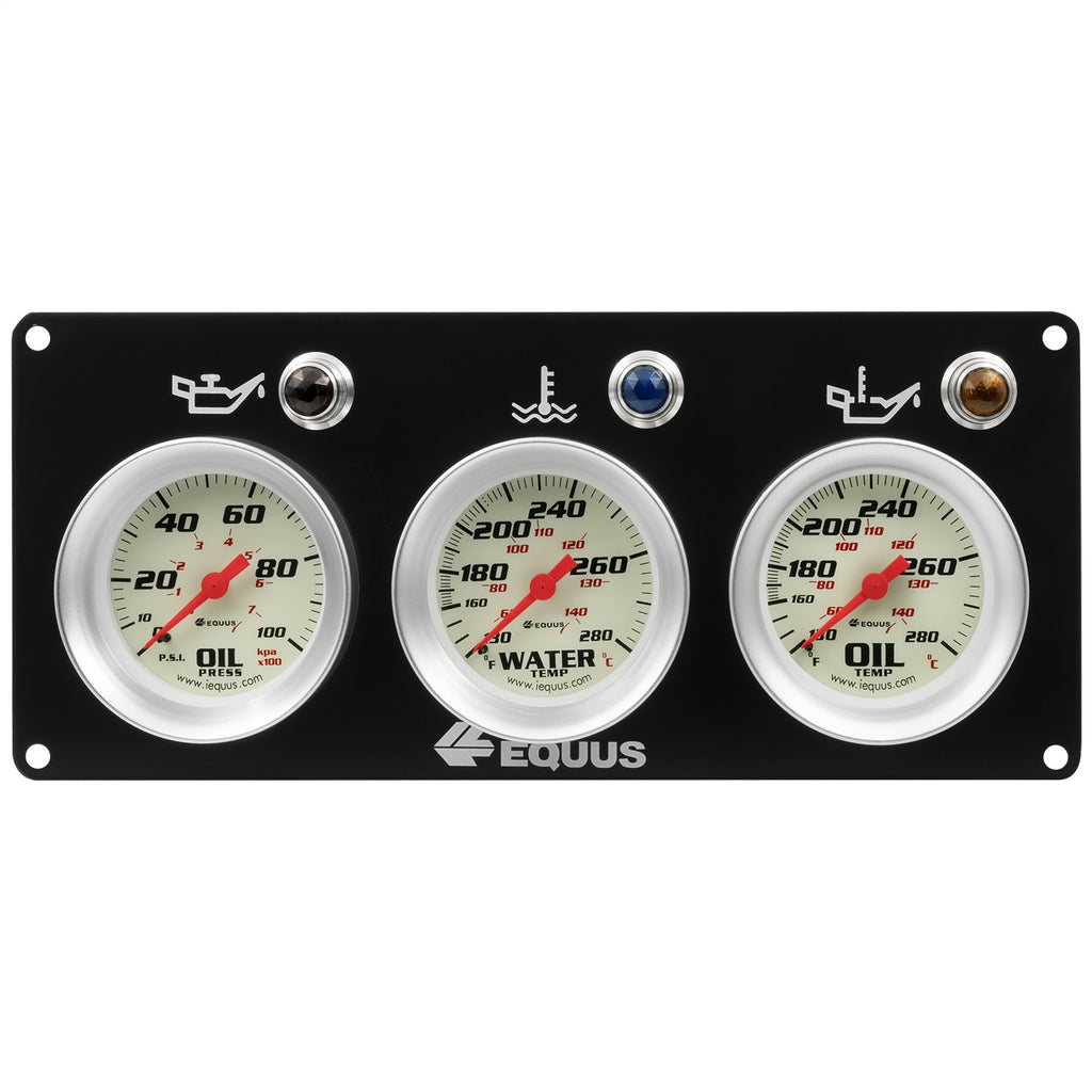 Equus E8402P 8000 Series Race Panel Gauge Set