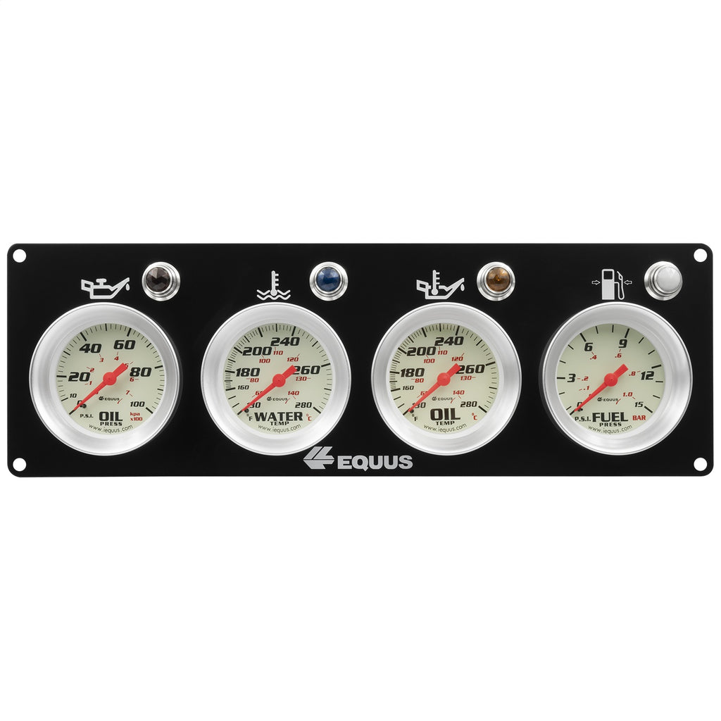 Equus E8403P 8000 Series Race Panel Gauge Set