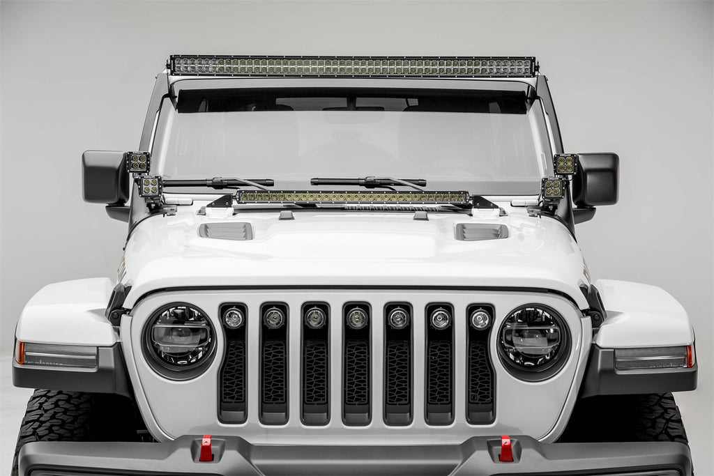 ZROADZ Z364931 Hood Cowl LED Light Bar Bracket Fits Gladiator Wrangler (JL)