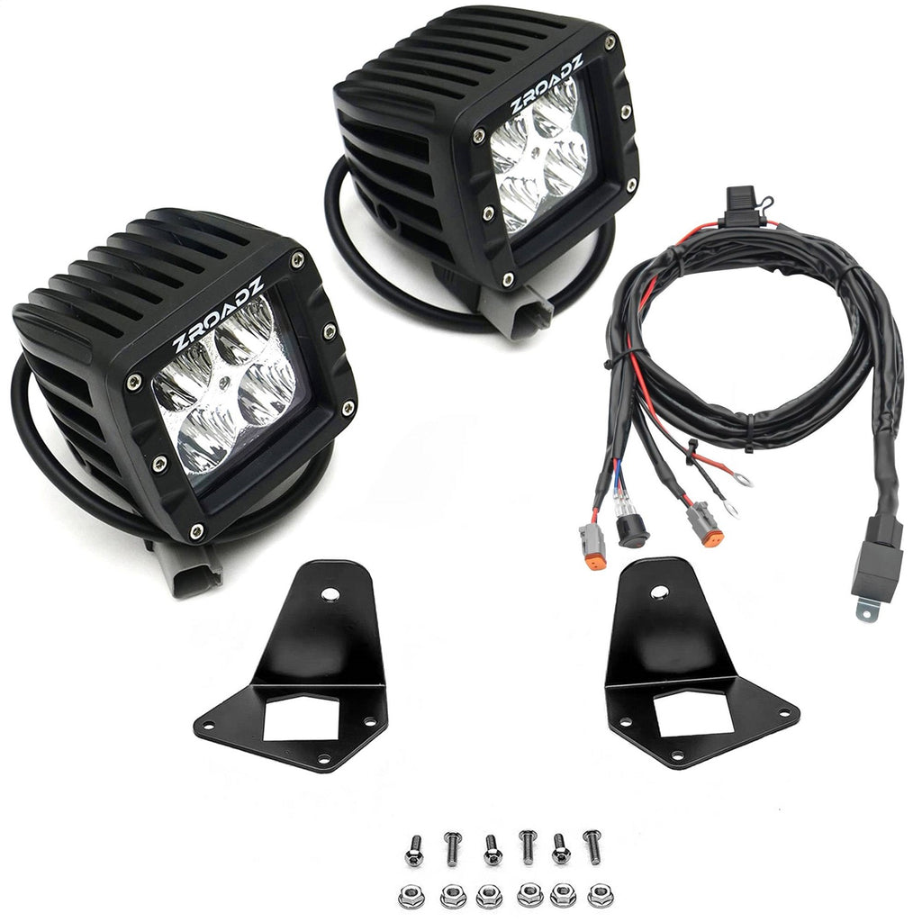 ZROADZ Z334851-KIT2 Front Roof Side LED Kit Fits 18-24 Gladiator Wrangler (JL)