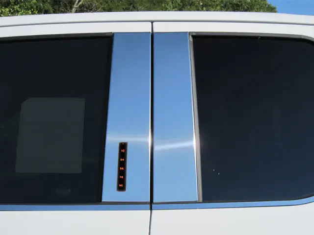 QAA Polished Pillar Post Trim 4Pc Fits 23-26 Super Duty Super Cab