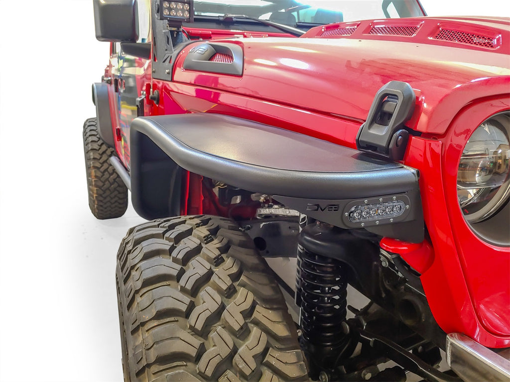 DV8 Offroad FDJL-05 Tube Fender Flares Fits 18-22 Wrangler (JL)