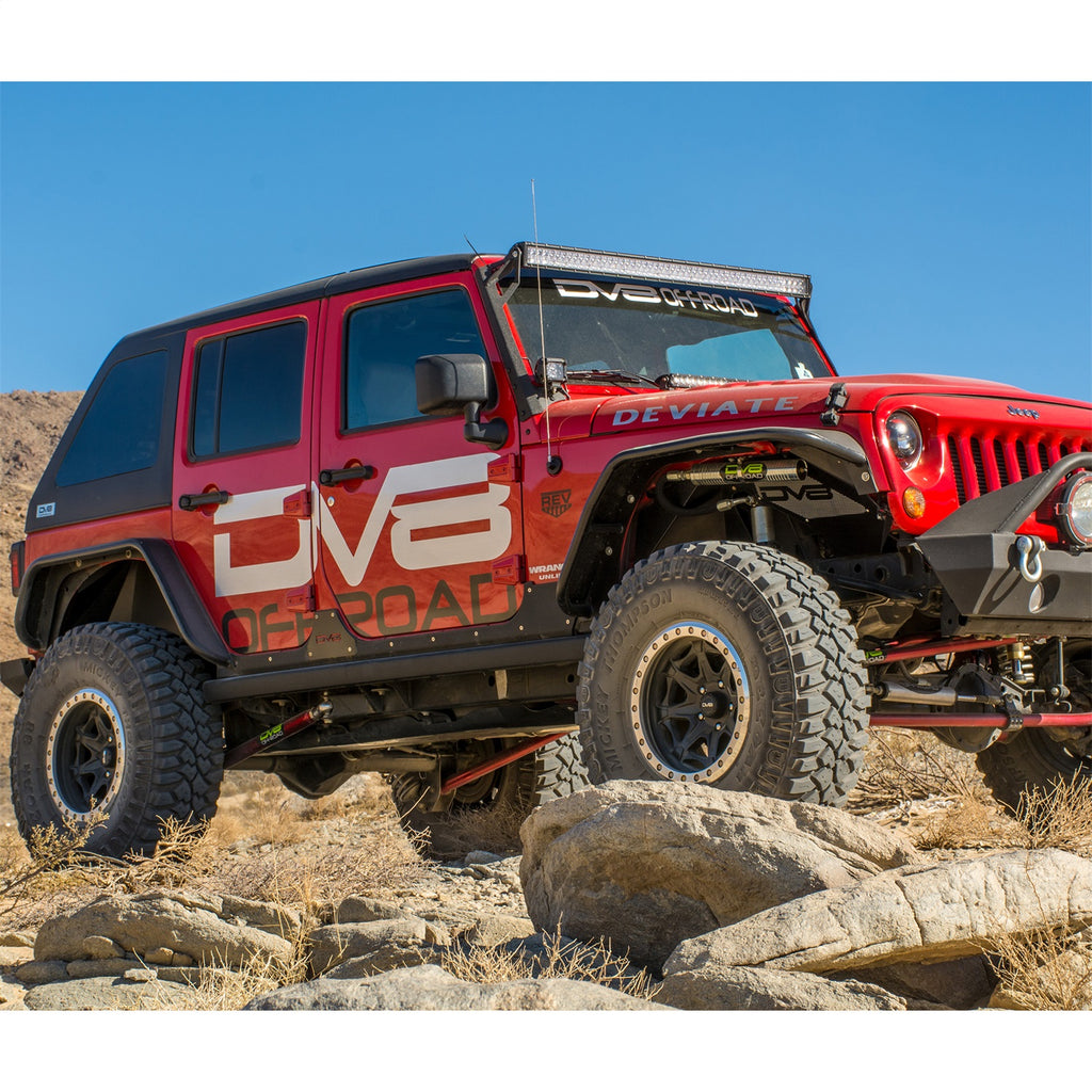 DV8 Offroad FENDB-02 Wide Fender Flares Fits 07-18 Wrangler (JK) Wrangler (JL)