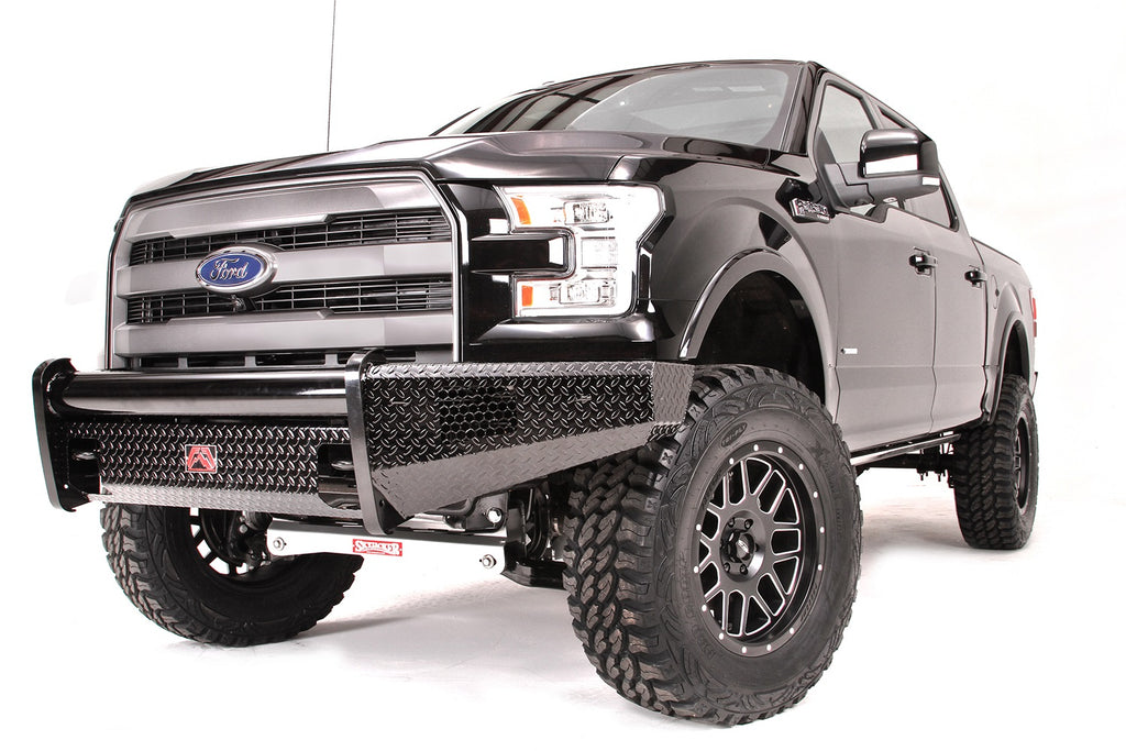 Fab Fours FF09-K1961-1 Black Steel Front Ranch Bumper Fits 09-14 F-150