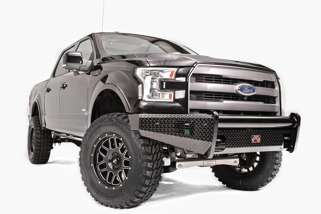 Fab Fours FF09-K1961-1 Black Steel Front Ranch Bumper Fits 09-14 F-150