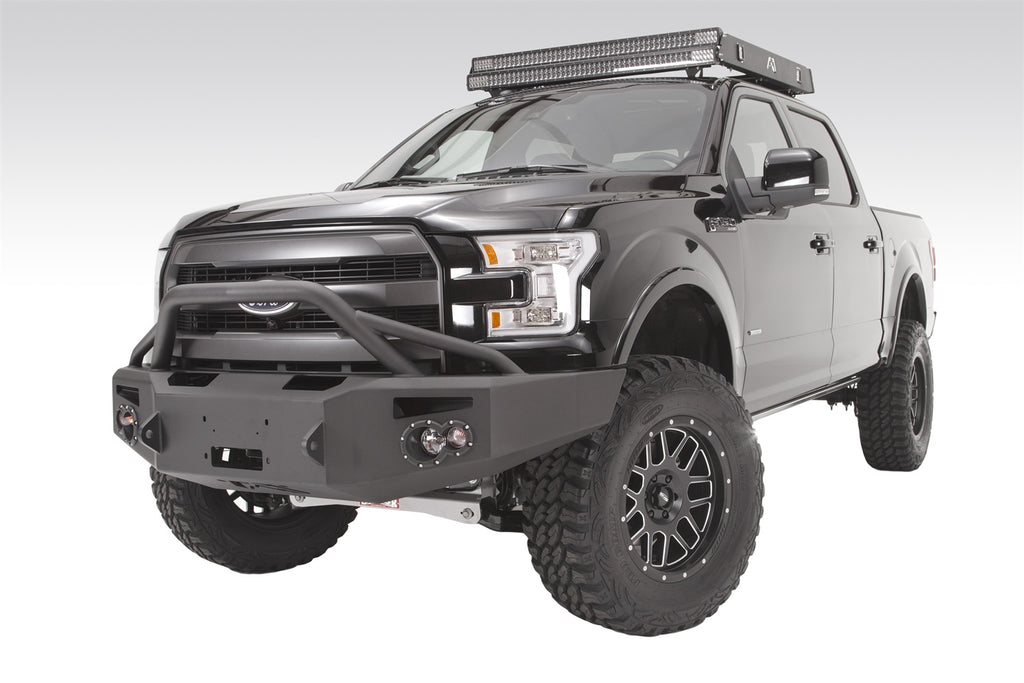 Fab Fours FF15-H3252-B Premium Heavy Duty Winch Front Bumper Fits 15-17 F-150