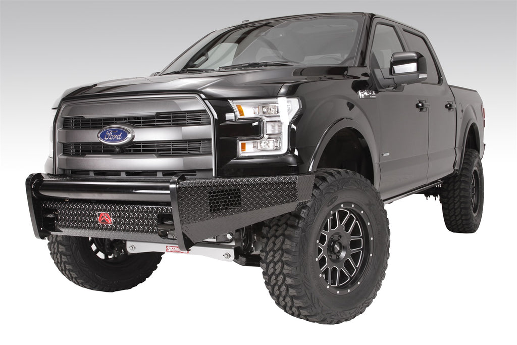 Fab Fours FF15-K3251-1 Black Steel Front Ranch Bumper Fits 15-17 F-150