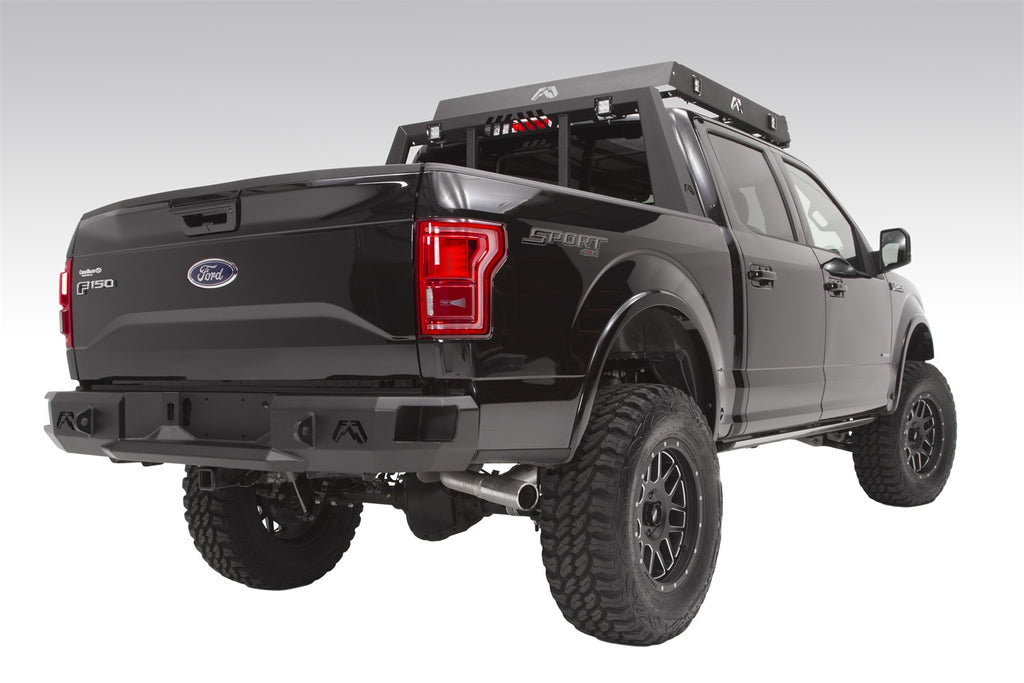 Fab Fours FF15-W3250-B Heavy Duty Rear Bumper Fits 15-20 F-150