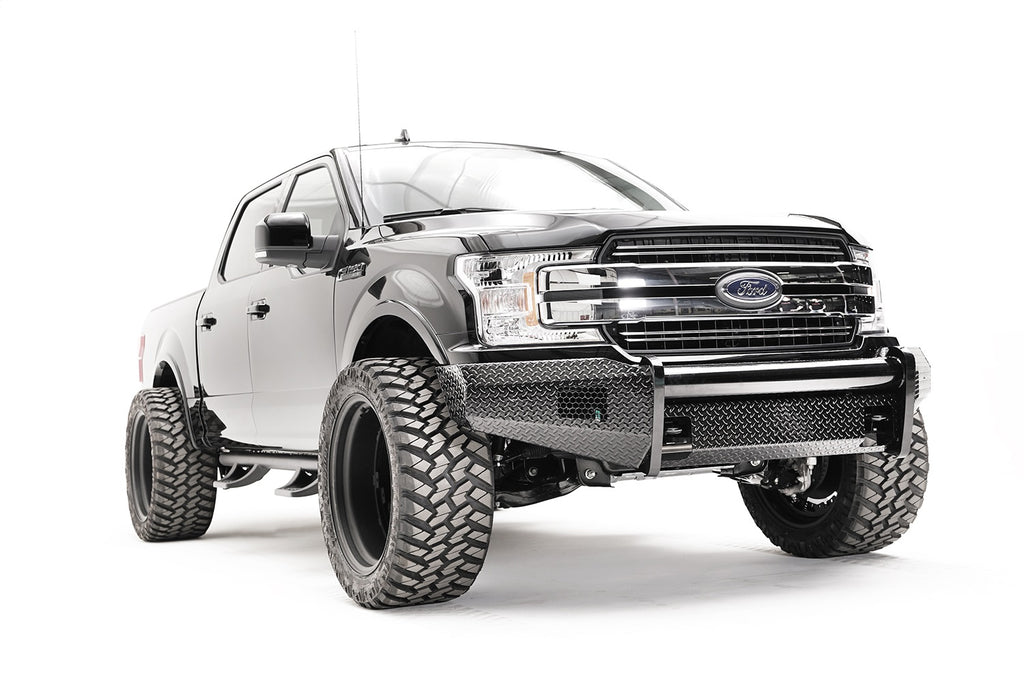 Fab Fours FF18-K4561-1 Black Steel Front Bumper Fits 18-20 F-150