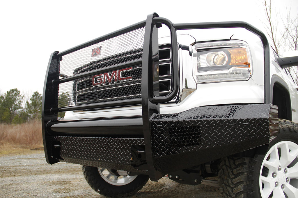 Fab Fours GM07-K2160-1 Black Steel Front Ranch Bumper Fits 07-13 Sierra 1500