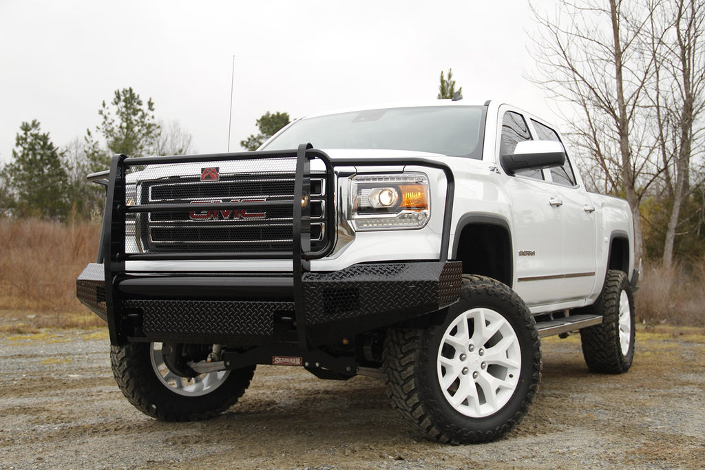 Fab Fours GM07-K2160-1 Black Steel Front Ranch Bumper Fits 07-13 Sierra 1500