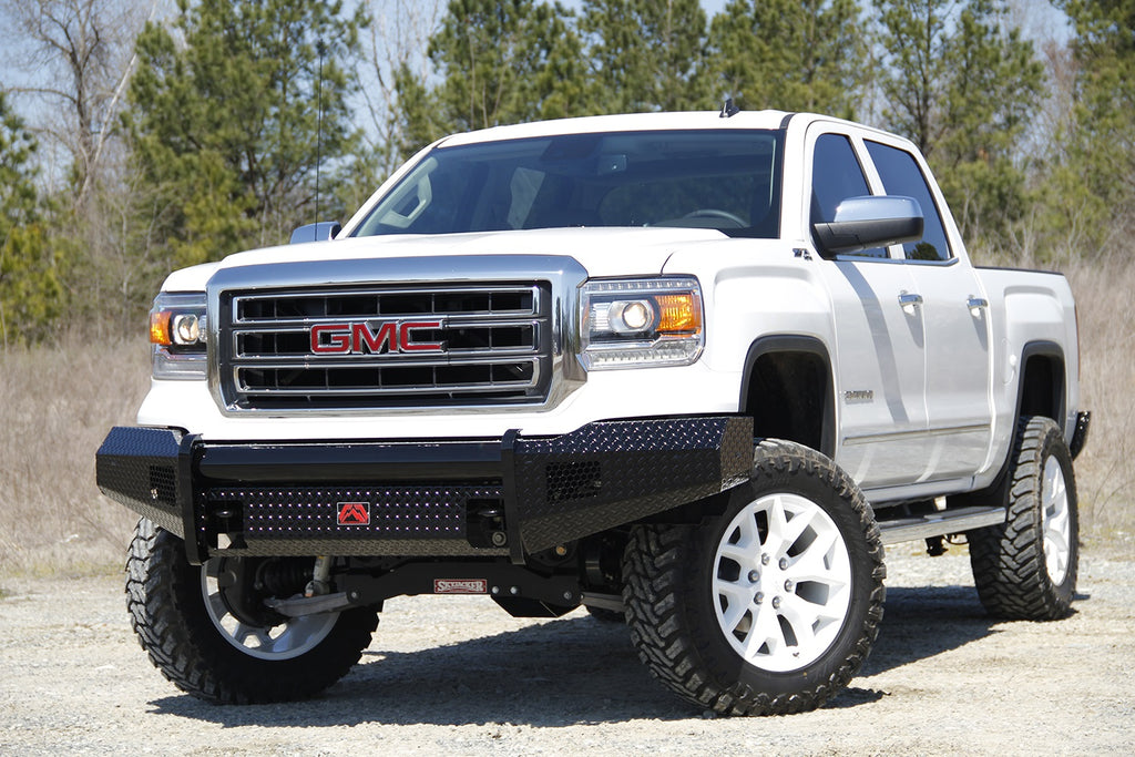 Fab Fours GM07-K2161-1 Black Steel Front Ranch Bumper Fits 07-13 Sierra 1500