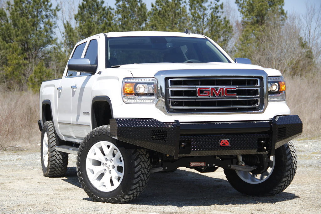Fab Fours GM07-K2161-1 Black Steel Front Ranch Bumper Fits 07-13 Sierra 1500