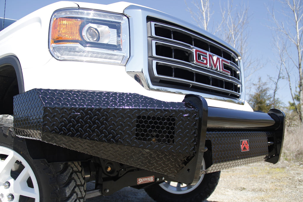 Fab Fours GM07-K2161-1 Black Steel Front Ranch Bumper Fits 07-13 Sierra 1500