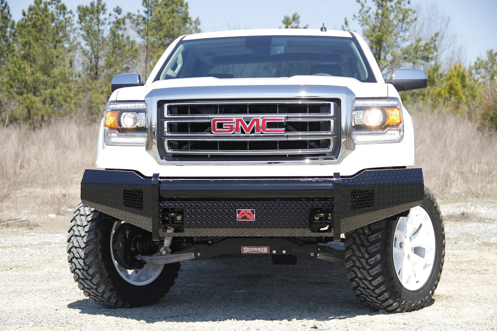 Fab Fours GM07-K2161-1 Black Steel Front Ranch Bumper Fits 07-13 Sierra 1500