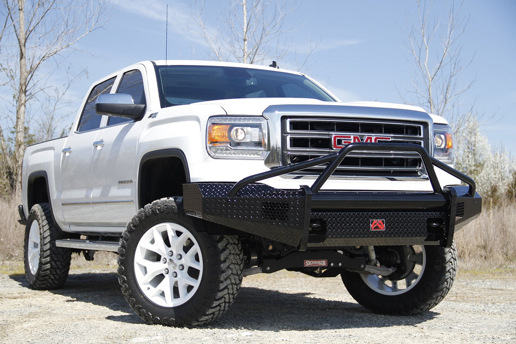 Fab Fours GM07-K2162-1 Black Steel Front Ranch Bumper Fits 07-13 Sierra 1500