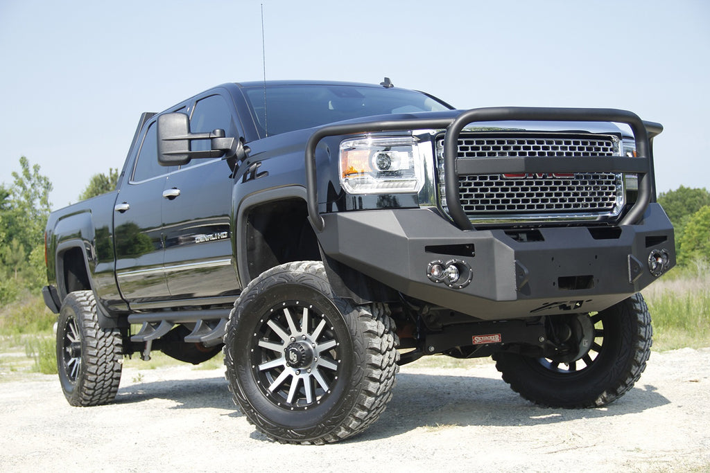Fab Fours GM14-A3150-B Premium Heavy Duty Winch Front Bumper