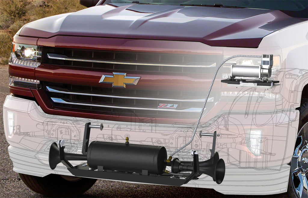 Kleinn Automotive Air Horns GM1500-230 Onboard Air System w/Horns