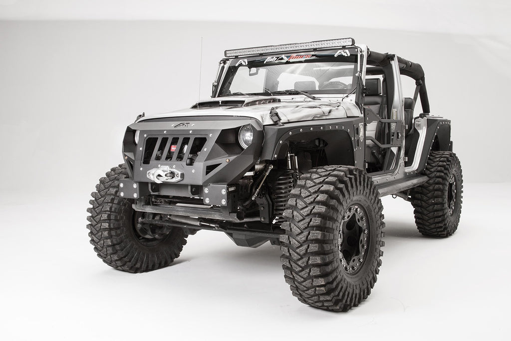Fab Fours GR1000-B Grumper Grill/Front Bumper Fits 07-18 Wrangler (JK)