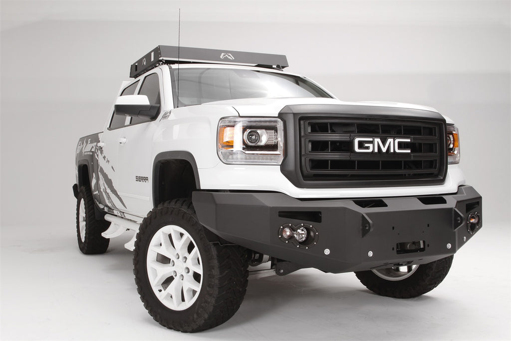 Fab Fours GS14-F3151-B Premium Heavy Duty Winch Front Bumper Fits Sierra 1500