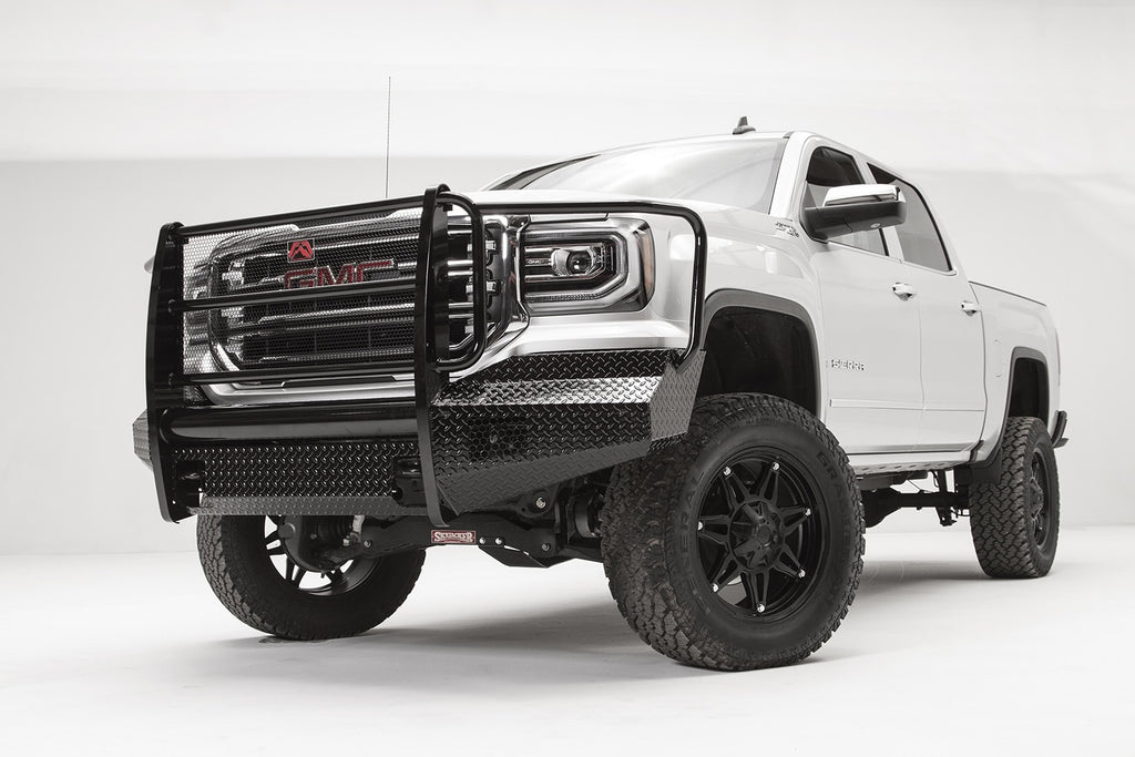 Fab Fours GS16-K3960-1 Black Steel Front Bumper Fits 16-18 Sierra 1500