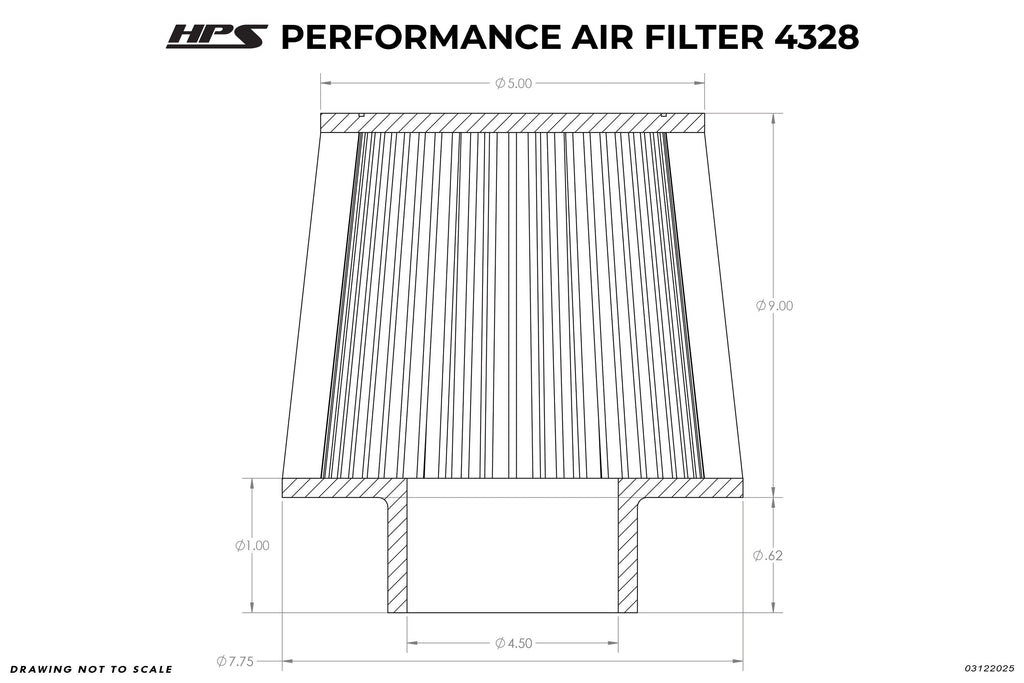 HPS HPS-4328 Universal Air Filter (Oiled)