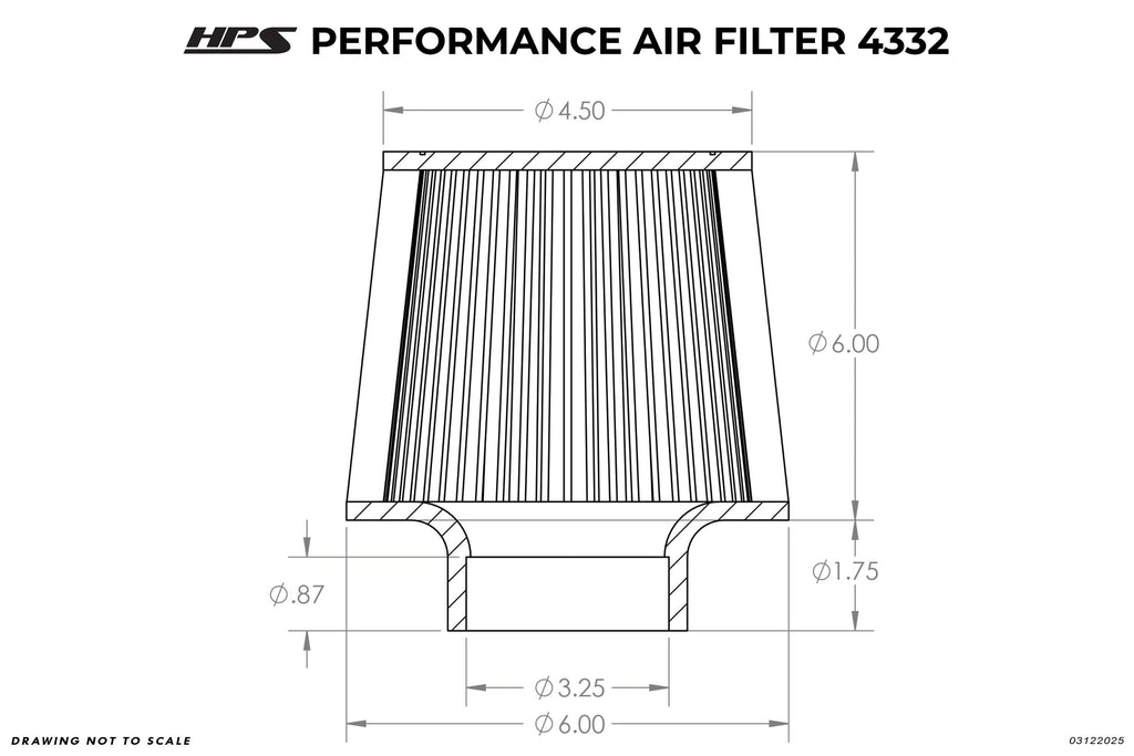 HPS HPS-4332 Universal Air Filter (Oiled)