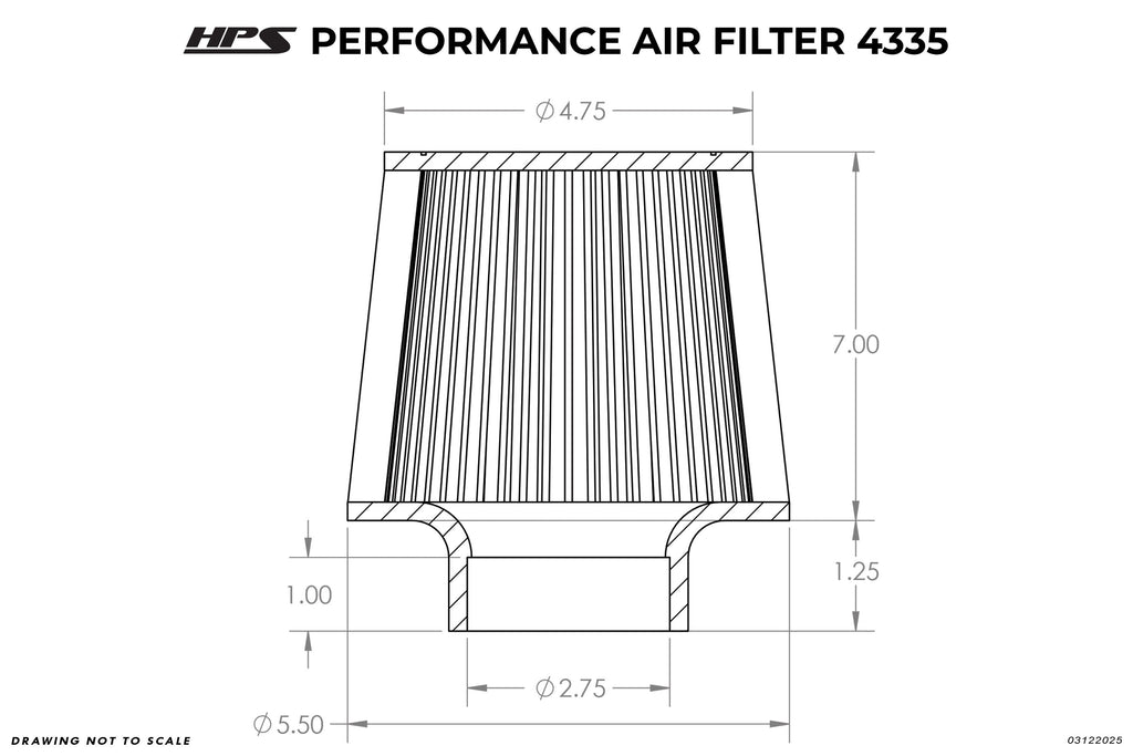 HPS HPS-4335 Universal Air Filter (Oiled)