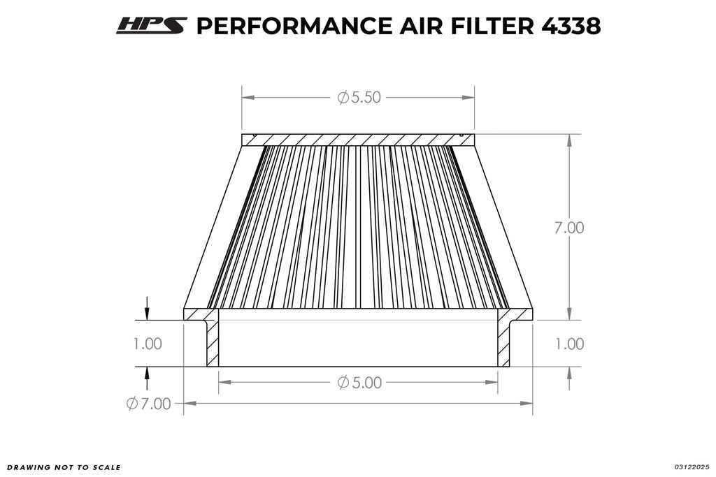 HPS HPS-4338 Universal Air Filter (Oiled)