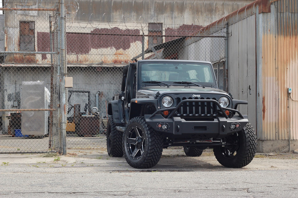 Fab Fours JK07-B1850-B Lifestyle Winch Front Bumper Fits 07-18 Wrangler (JK)