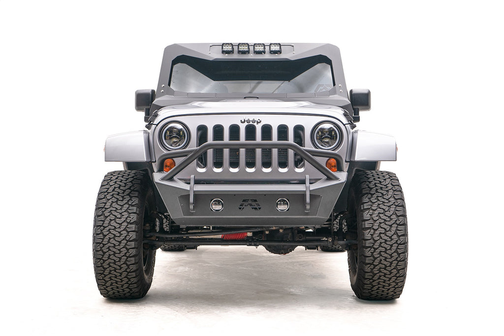 Fab Fours JK07-B1952-1 Stubby Bumper Fits 07-18 Wrangler (JK)