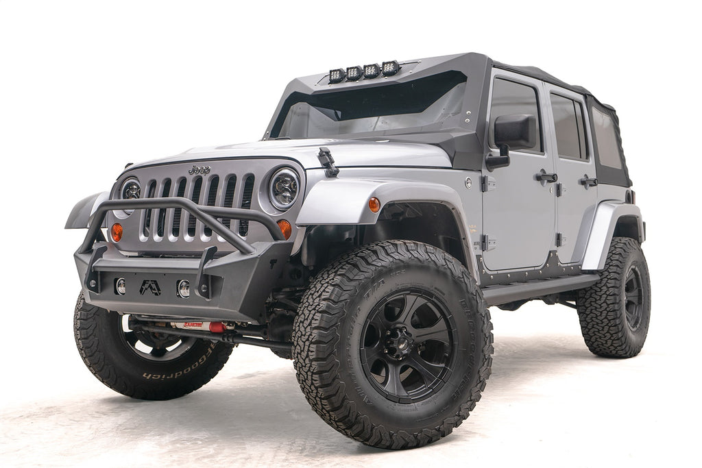 Fab Fours JK07-B1952-1 Stubby Bumper Fits 07-18 Wrangler (JK)