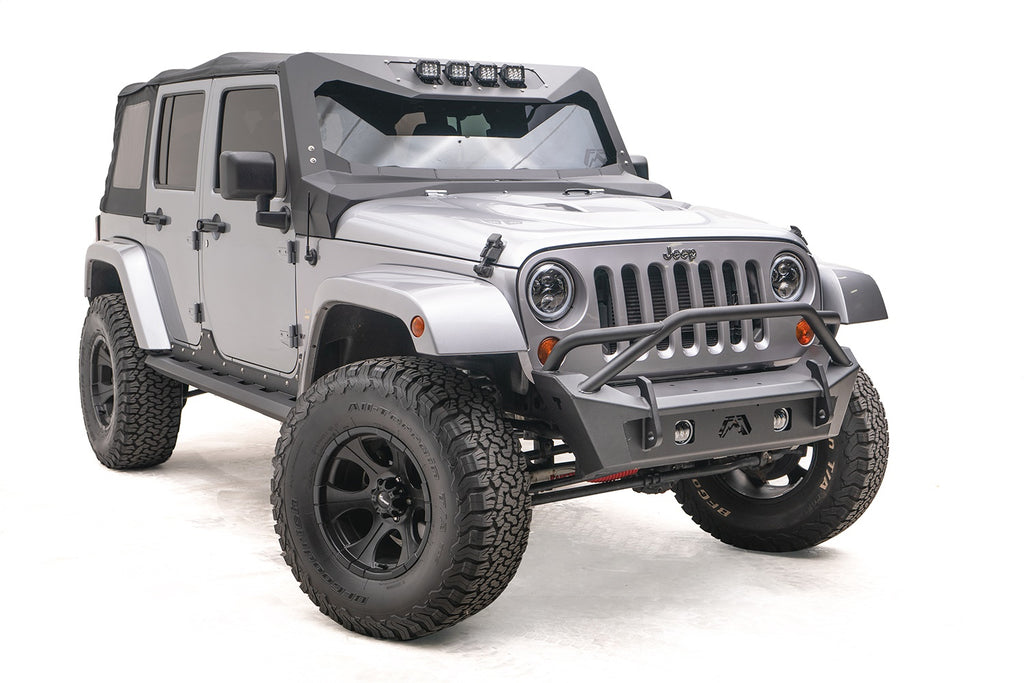 Fab Fours JK07-B1952-B Stubby Bumper Fits 07-18 Wrangler (JK)