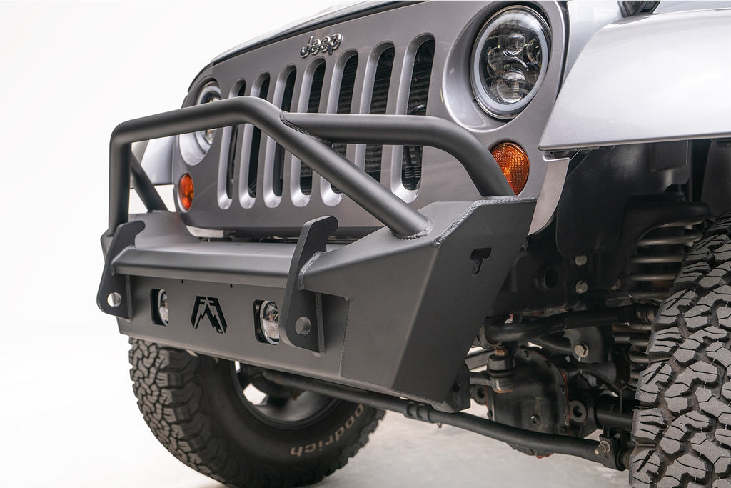Fab Fours JK07-B1952-1 Stubby Bumper Fits 07-18 Wrangler (JK)