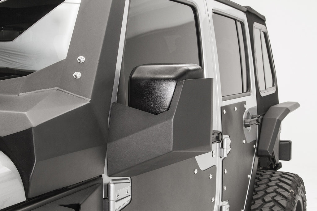Fab Fours JK3001-B Door Skin Mirror Guard Fits 07-18 Wrangler (JK)