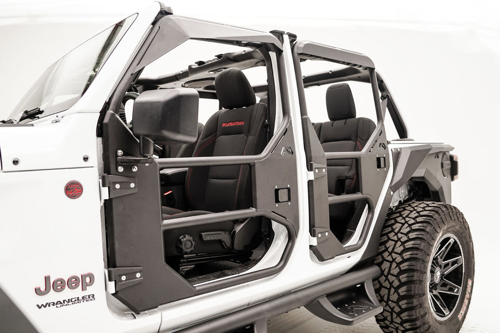 Fab Fours JL1030-B Full Tube Doors Fits Gladiator Pickup Gladiator Wrangler (JL)