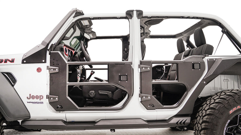 Fab Fours JL1032-1 Half Tube Doors Fits Gladiator Pickup Gladiator Wrangler (JL)