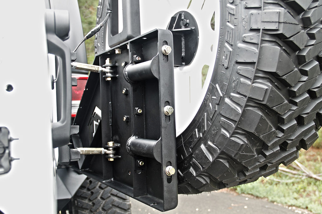 Fab Fours JP-Y1261T-B Off The Door Tire Carrier Fits 07-18 Wrangler (JK)