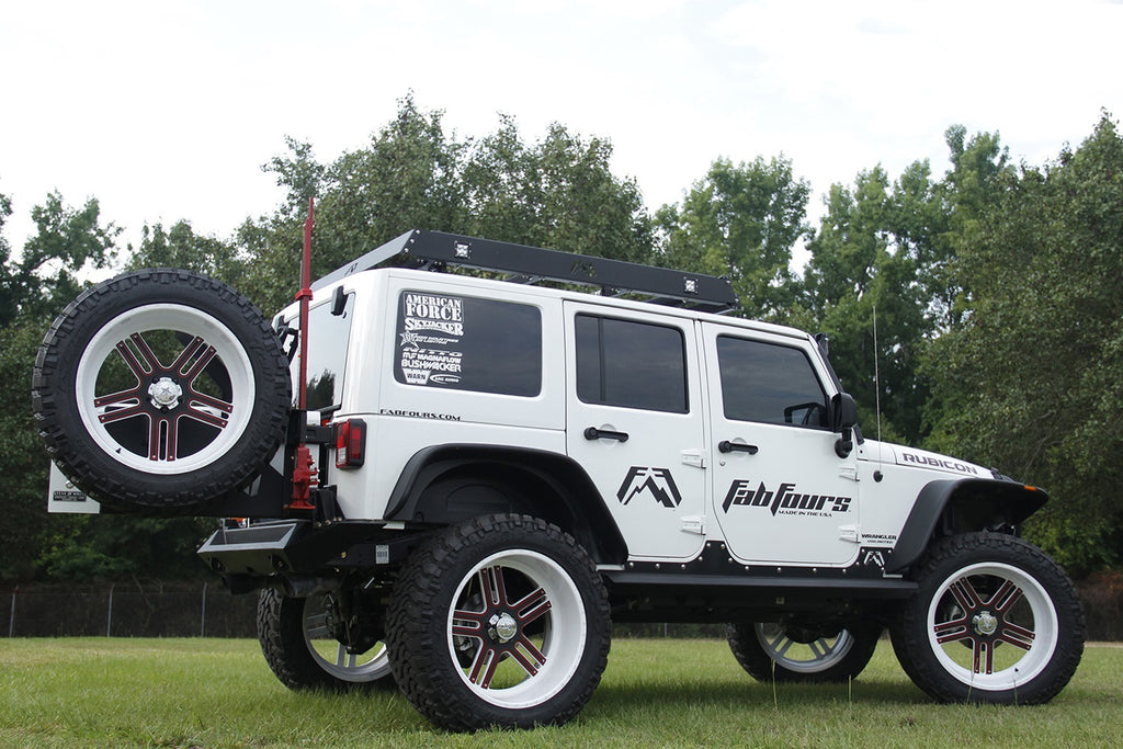 Fab Fours JP-Y1261T-1 Off The Door Tire Carrier Fits 07-18 Wrangler (JK)