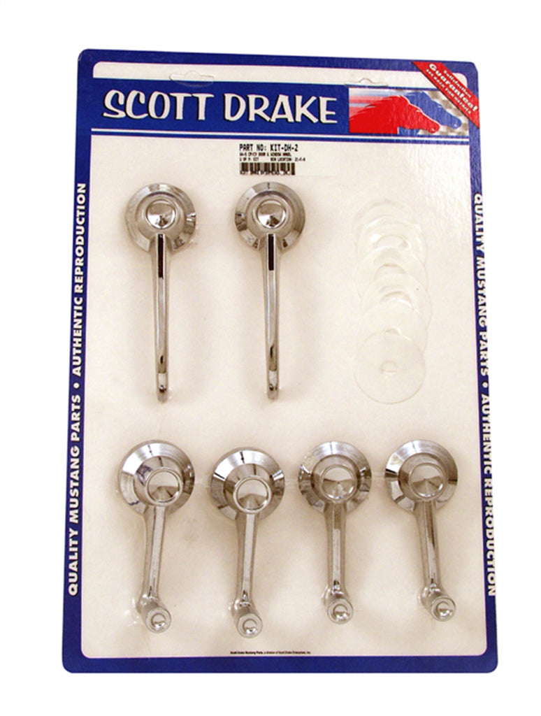 Scott Drake KIT-DH-2 Door Handle And Window Crank Kit Fits 64-65 Mustang