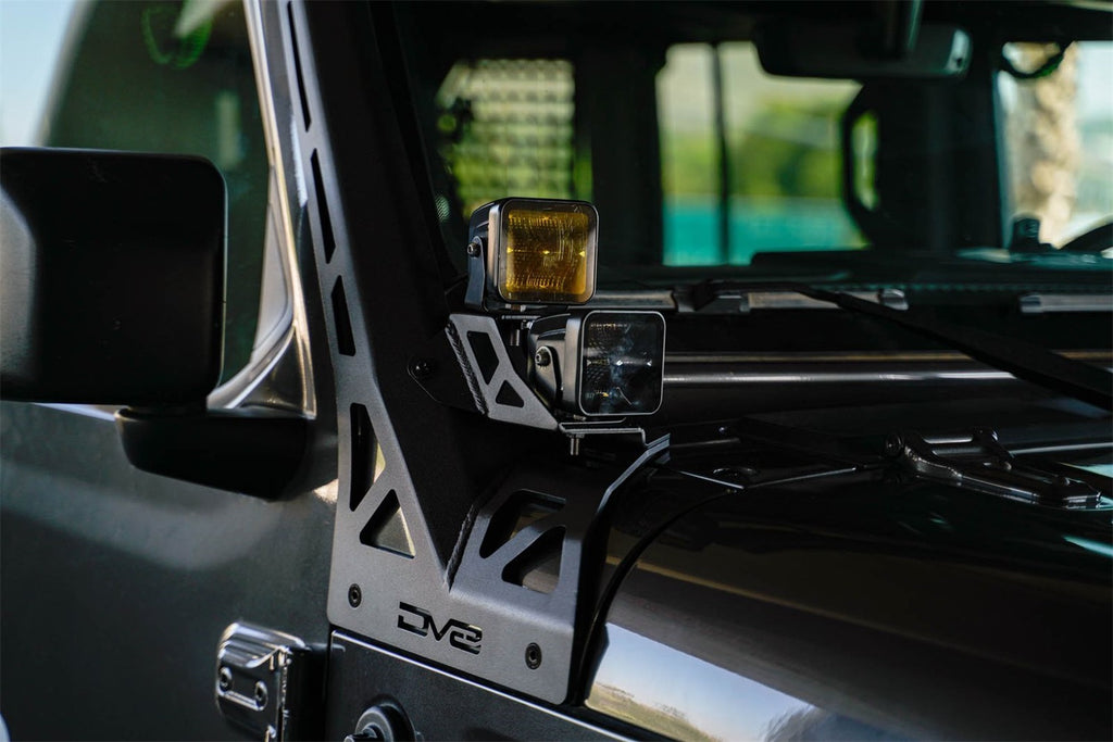DV8 Offroad LBJL-11 A-Pillar Dual Light Pod Mounts