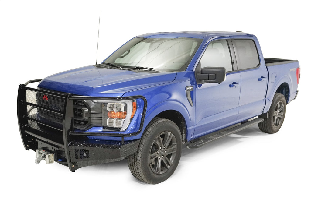 Fab Fours FF21-K5060-1 Black Steel Front Bumper Fits 21-23 F-150