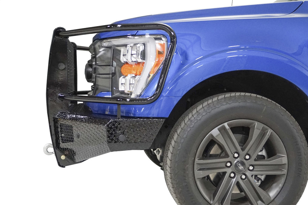 Fab Fours FF21-K5060-1 Black Steel Front Bumper Fits 21-23 F-150