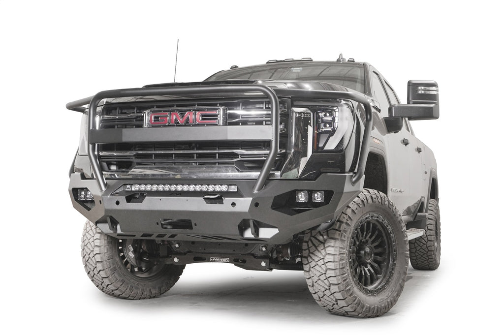 Fab Fours GM24-X6250-B Matrix Front Bumper Fits 24 Sierra 2500 HD Sierra 3500 HD